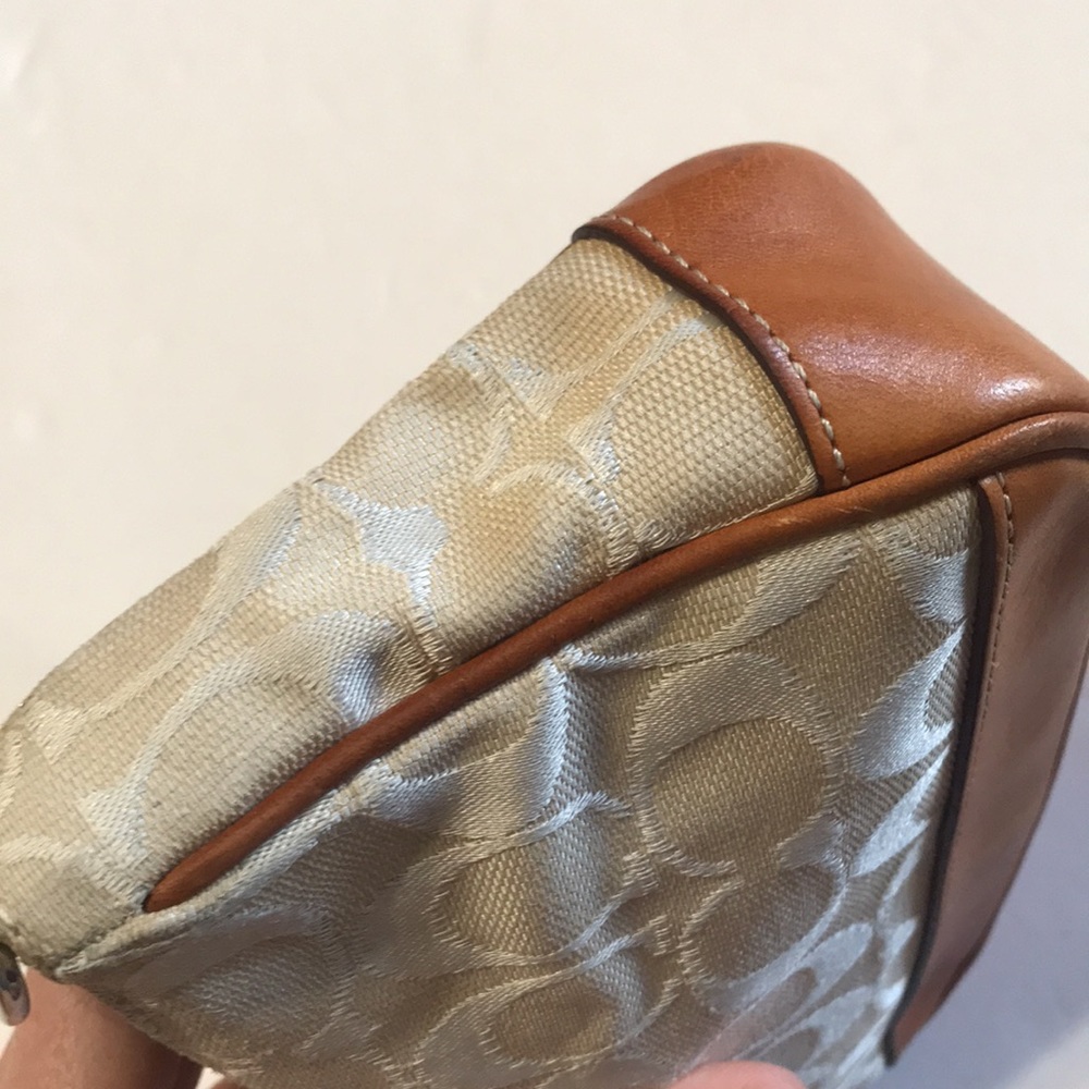 Rare Coach Y2K Demi Signature Monogram Mini Bag Vintage Baguette White Ivory 00‘ - Picture 13 of 17